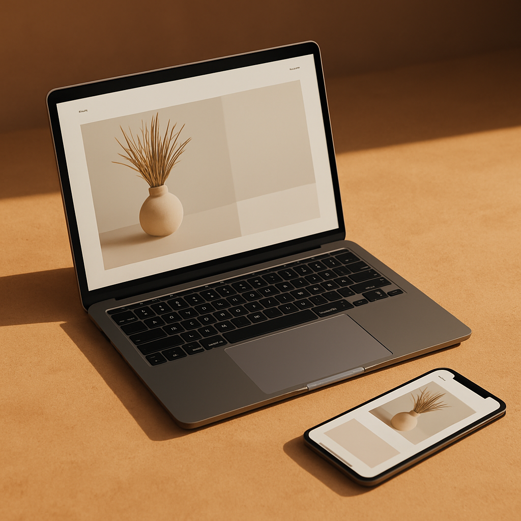 A laptop and smartphone showing professional websites built by Imperial Designs